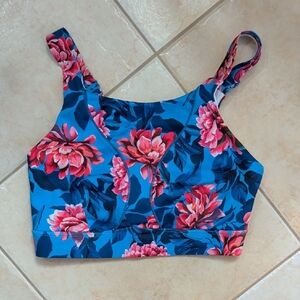 CXIX Pole Dance Floral Blue and Pink Top